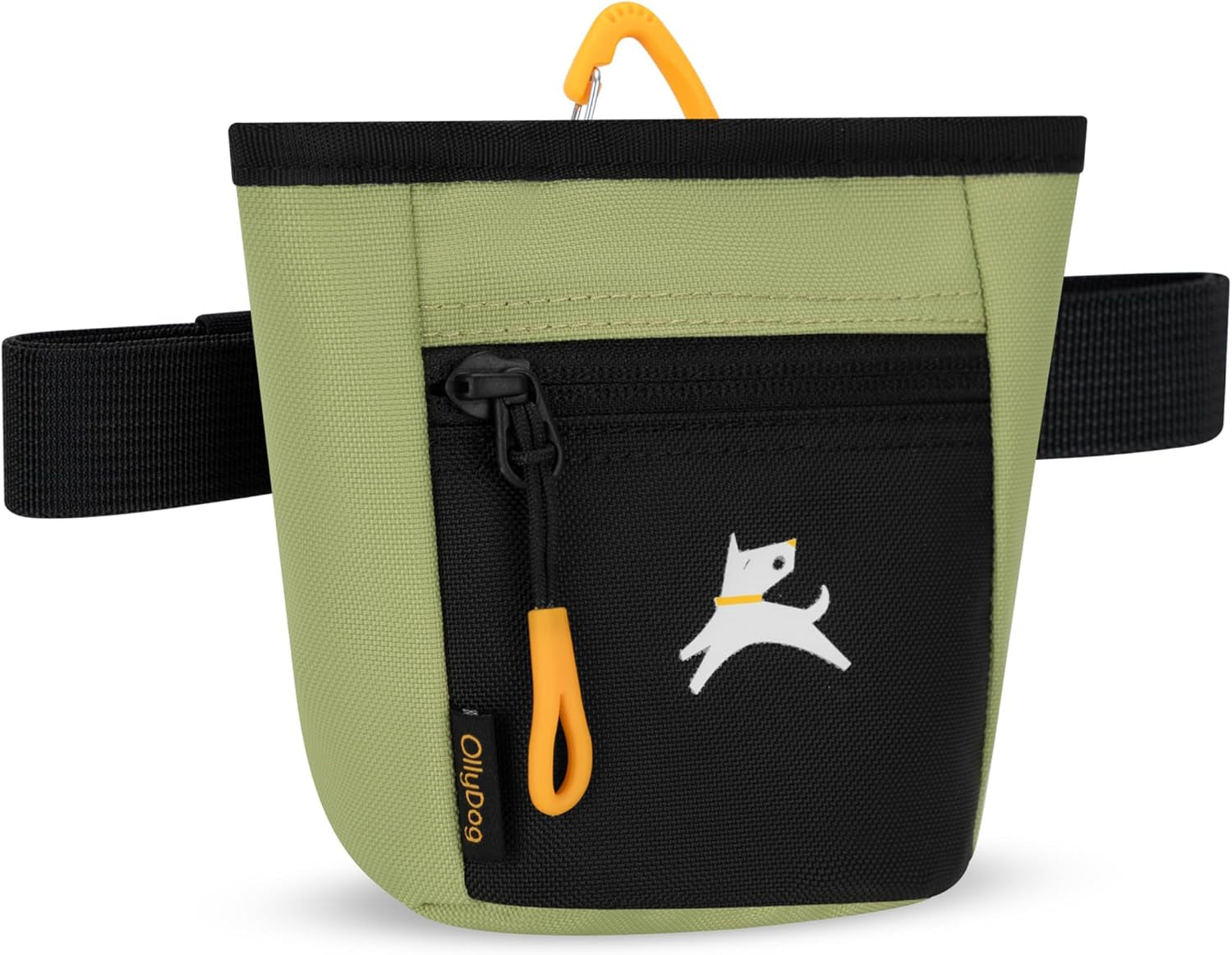 Goodie Treat Bag, Dog Treat Training Pouch | Magnetic Closure | 3 Ways to Wear | Hands-Free Waist Belt | Water-Resistant Recycled Vegan Fabric (Palm)