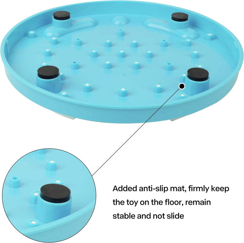 Cat Puzzle Feeder Interactive Enrichment Toys for Indoor Cats Slow Feeder Food Treat Puzzle Cat Stimulation Toys Blue
