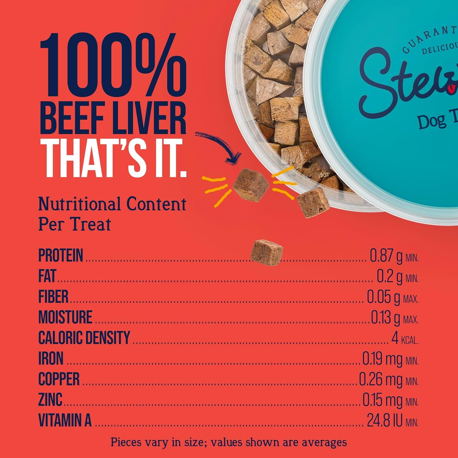Freeze Dried Dog Treats, 100% Beef Liver, 14 Oz Tub | Premium Quality Raw Protein, Single Ingredient, High Protein Training Treats & Food Topper, No Refrigeration, Cat Friendly