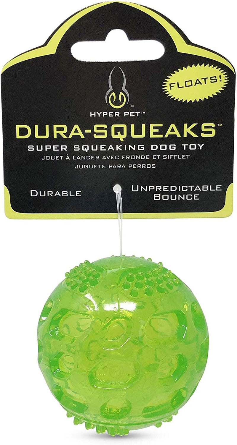 Durasqueak Dog Ball Toy, Interactive Dog Toys That Float and Squeaks for Playing, Fetching and Retrieving-Great Alternative to Traditional Tennis Balls Green 2.5 Inch | Bold Sound Effects Reward Play, a Fresh Alternative to Traditional Tennis Options, Keeps Pups Chasing and Retrieving Daily