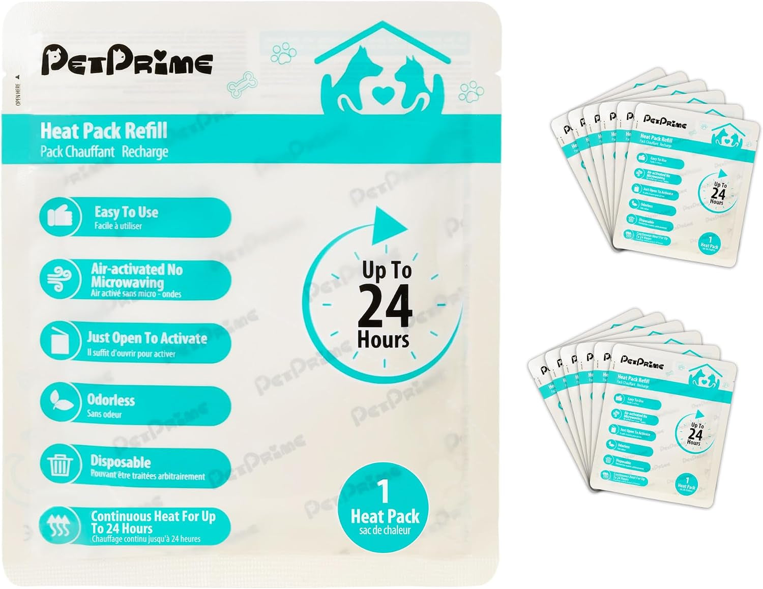 12-Pack Disposable Heat Packs,24-Hour Odorless Warmth for Heartbeat Plush Toys,Soothing Comfort for Anxious Pets