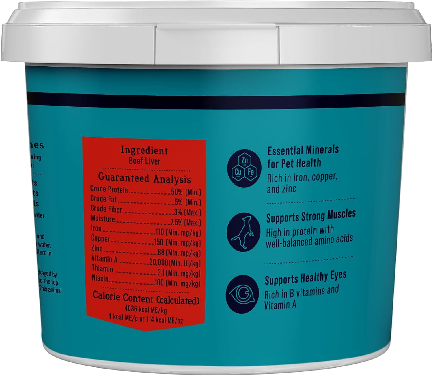 Freeze Dried Dog Treats, 100% Beef Liver, 14 Oz Tub | Premium Quality Raw Protein, Single Ingredient, High Protein Training Treats & Food Topper, No Refrigeration, Cat Friendly